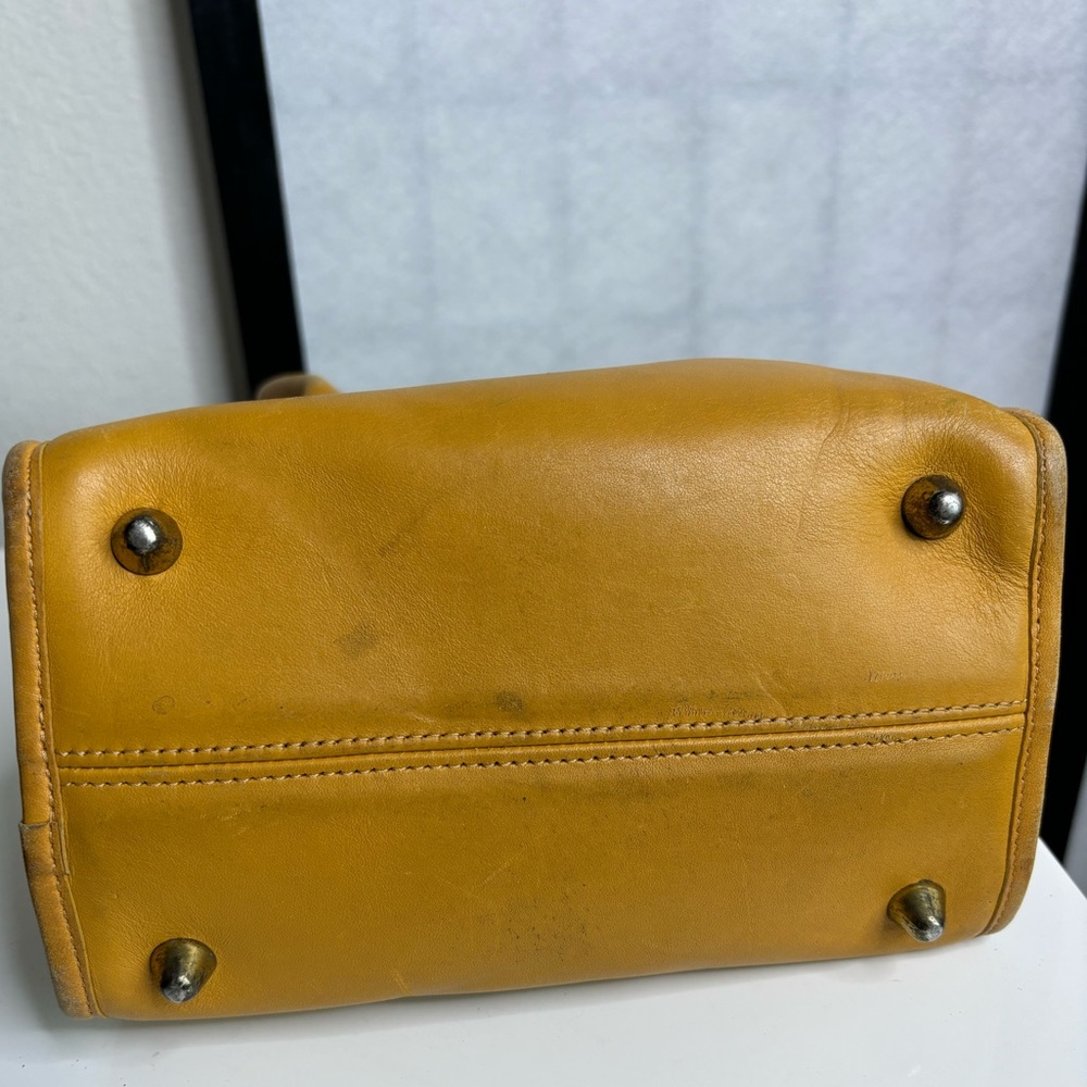 Rare Vintage Coach Retro Dinky Shopping Bag in Golden Yellow - - Picture 7 of 14
